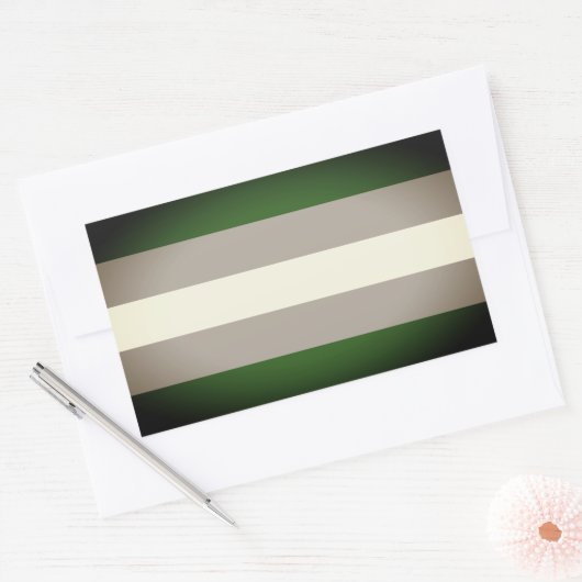 Greyromantic Pride Rechthoekige Sticker (Envelop)