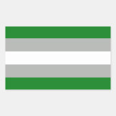 Greyromantic Pride Rechthoekige Sticker (Voorkant)