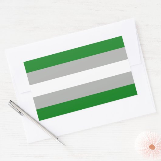 Greyromantic Pride Rechthoekige Sticker (Envelop)