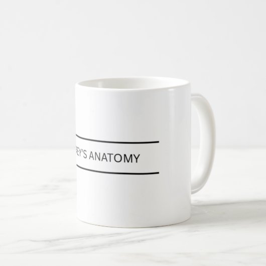 Grey's Anatomy aangepaste koffie mok (Voorkant rechts)