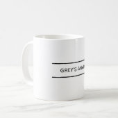 Grey's Anatomy aangepaste koffie mok (Voorkant links)