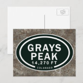 Greys Peak 14,270 FT CO Mountain Briefkaart (Voorkant / Achterkant)