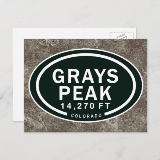 Greys Peak 14,270 FT CO Mountain Briefkaart (Voorkant / Achterkant)