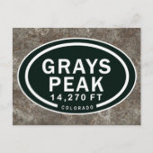 Greys Peak 14,270 FT CO Mountain Briefkaart (Voorkant)