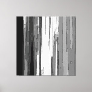 Greyscale Abstracte B&W-kunst Canvas Afdruk