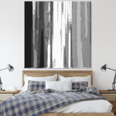 Greyscale Abstracte B&W-kunst Canvas Afdruk (Insitu (Slaapkamer))