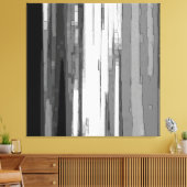 Greyscale Abstracte B&W-kunst Canvas Afdruk (Insitu (Woonkamer))