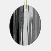 Greyscale Abstracte B&W-kunst Keramisch Ornament (Rechts)