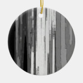 Greyscale Abstracte B&W-kunst Keramisch Ornament (Voorkant)