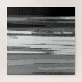 Greyscale Abstracte B&W-kunst Legpuzzel (Horizontaal)