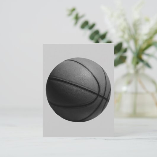 Greyscale Basketbal Briefkaart (Staand voorkant)