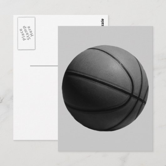 Greyscale Basketbal Briefkaart (Voorkant / Achterkant)