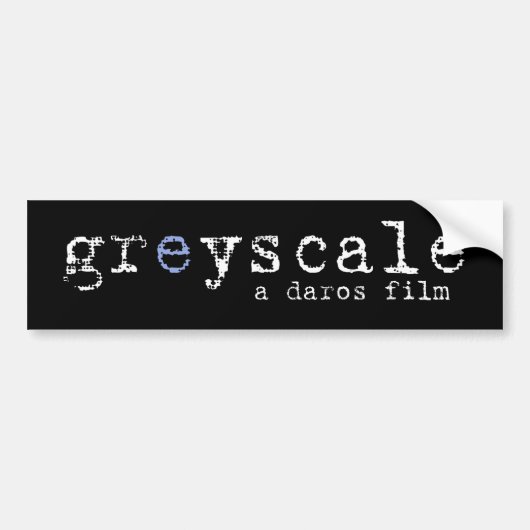 Greyscale-Bumpersticker - Gewoon zwart Bumpersticker (Voorkant)