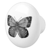Greyscale Butterfly Keramische Knop (Rechts)