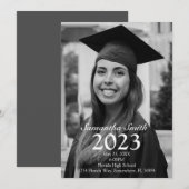 Greyscale Foto Afstuderen Aankondiging (Voorkant / Achterkant)