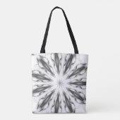 Greyscale kaleidoscope gedrukte canvas tas (Achterkant)