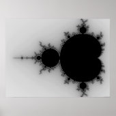 Greyscale Mandelbrot Set Poster (Voorkant)
