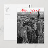 Greyscale New York City Briefkaart (Voorkant / Achterkant)