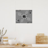 Greyscale Octopuses Poster (Keuken)