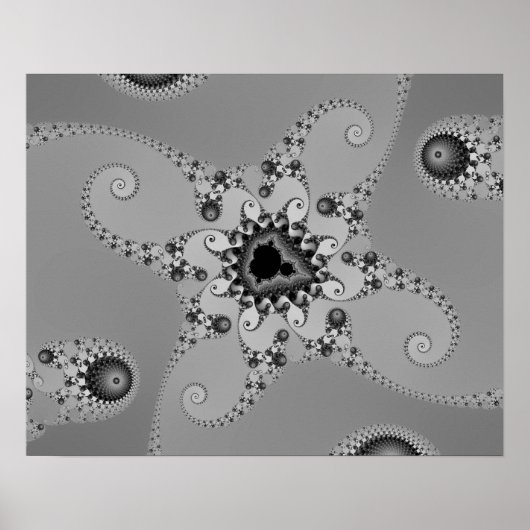 Greyscale Octopuses Poster (Voorkant)