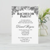 Greyscale of Rozen and Glitter Bachelor Party Kaart (Staand voorkant)