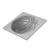 Greyscale Pencil Effect Basketbal Tegeltje (Zijkant)
