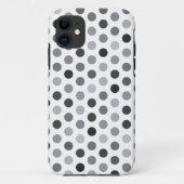 Greyscale Polka Dot Patterned Hoesje (Achterkant)