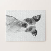 Greyscale Short Haire Dog in zwart-wit Legpuzzel (Horizontaal)