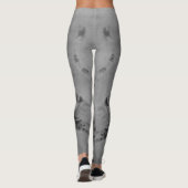 Greyscale Tiger en Bamboo 18e eeuw Leggings (Achterkant)