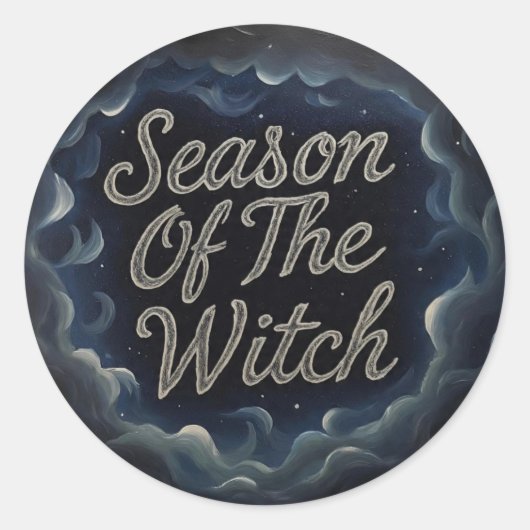 GreySeasonOfTheWitch  Ronde Sticker (Voorkant)