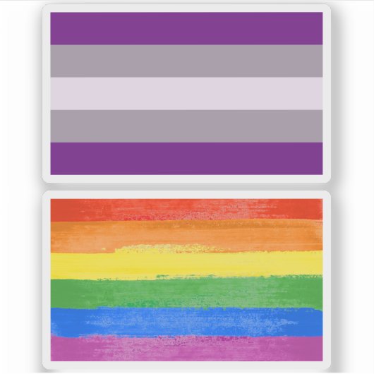 Greysexseksuele Pride Sticker (Voorkant)