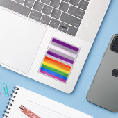 Greysexseksuele Pride Sticker (Laptop met iPhone)
