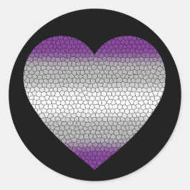 Greysexual Heart Ronde Sticker