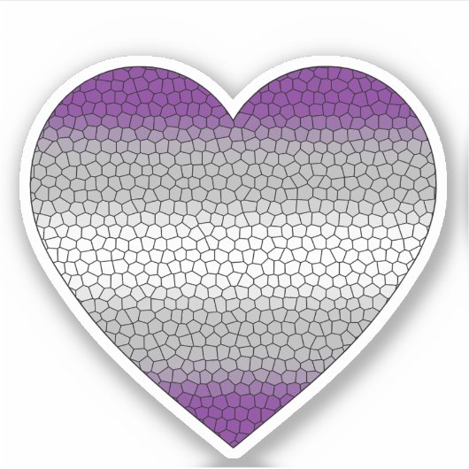Greysexual Heart Sticker (Voorkant)