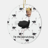 Greyson ostrich koning kerstversiering keramisch ornament (Links)
