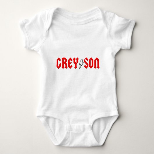 GREYSON-shirt voor rots en rollen Romper (Voorkant)
