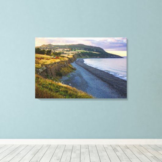 Greystones South Beach Coastal View Canvas Afdruk (Insitu (Houten vloer))