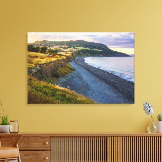 Greystones South Beach Coastal View Canvas Afdruk (Insitu (Woonkamer))
