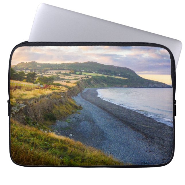 Greystones South Beach Coastal View Laptop Sleeve (Voorkant)