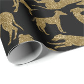 Greyt Glitter-look Greyhounds Cadeaupapier (Rol Hoek)