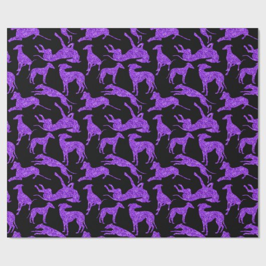 Greyt Glitter-look Greyhounds Cadeaupapier (Vlak)