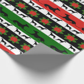 Greyt Greyhound Kerstmis Cadeaupapier (Hoek)