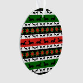 Greyt Greyhound Kerstmis Ornament (voorkant)