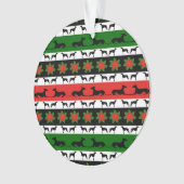 Greyt Greyhound Kerstmis Ornament (voorkant)