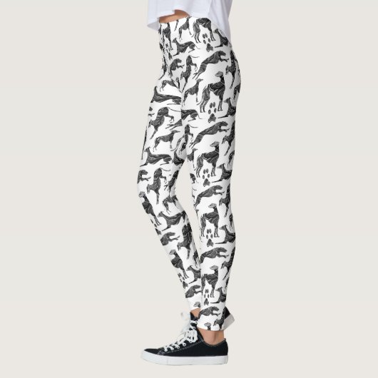 Greyt Greyhound Marble Silhouettes Leggings (Links)