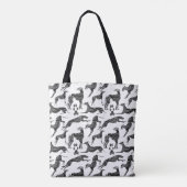 Greyt Greyhound Marble Silhouettes Tote Bag (Achterkant)