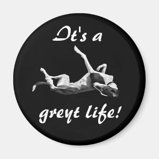 Greyt life greyhound magneet zwarte achtergrond