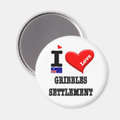 GRIBBLES SETTLEMENT - I Love Magneet (Voorkant / Achterkant)