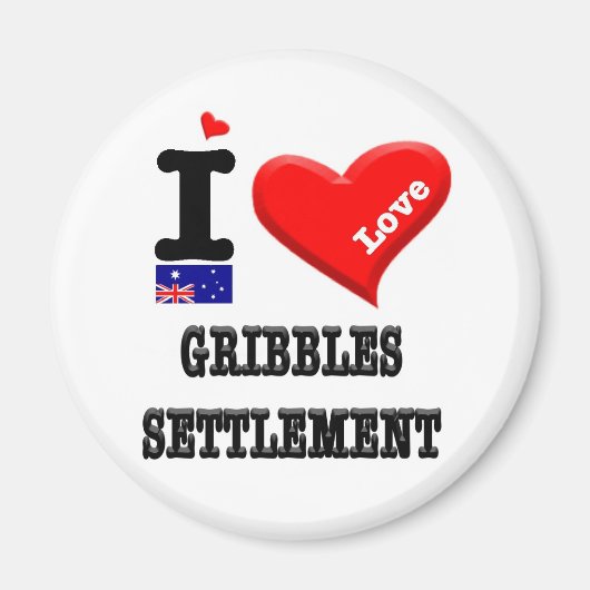 GRIBBLES SETTLEMENT - I Love Magneet (Voorkant)