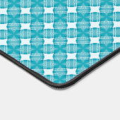 Grid en sterren Gingham Blue Bureaumat (Hoek)